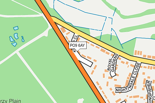 PO9 6AY map - OS OpenMap – Local (Ordnance Survey)
