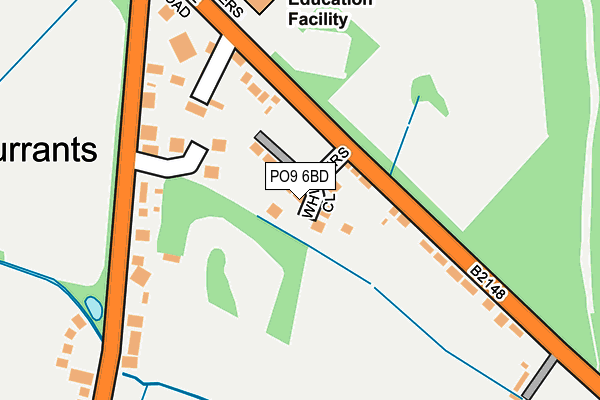 PO9 6BD map - OS OpenMap – Local (Ordnance Survey)