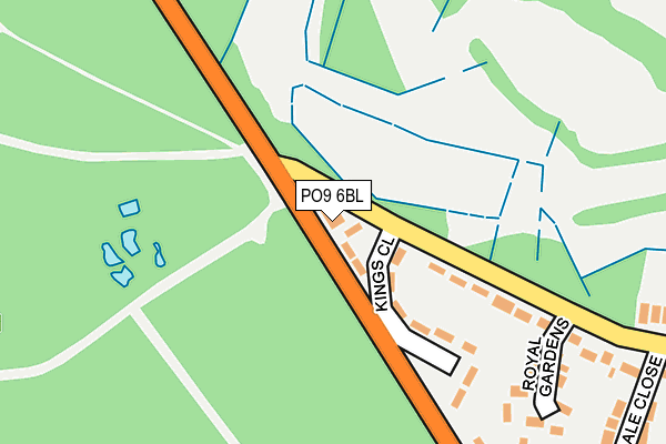 PO9 6BL map - OS OpenMap – Local (Ordnance Survey)