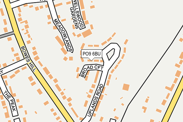 PO9 6BU map - OS OpenMap – Local (Ordnance Survey)