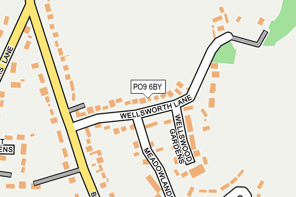 PO9 6BY map - OS OpenMap – Local (Ordnance Survey)