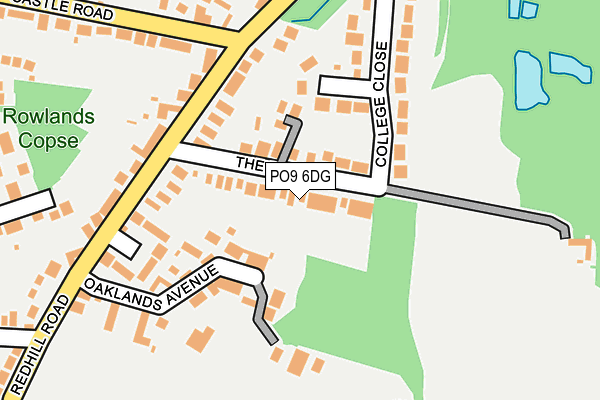 PO9 6DG map - OS OpenMap – Local (Ordnance Survey)