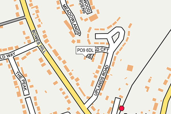 PO9 6DL map - OS OpenMap – Local (Ordnance Survey)