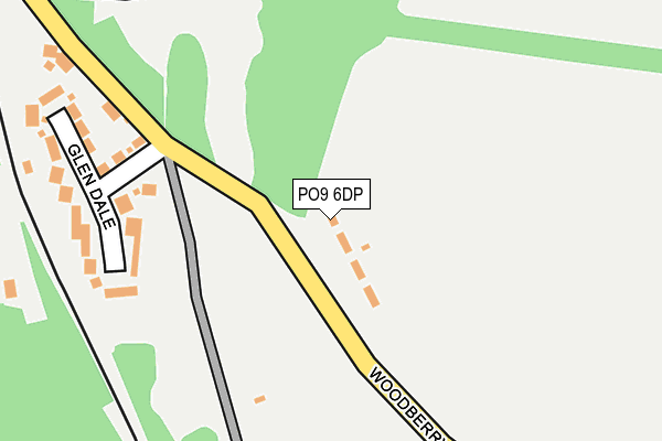 PO9 6DP map - OS OpenMap – Local (Ordnance Survey)