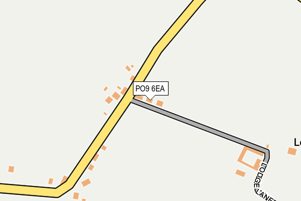 PO9 6EA map - OS OpenMap – Local (Ordnance Survey)