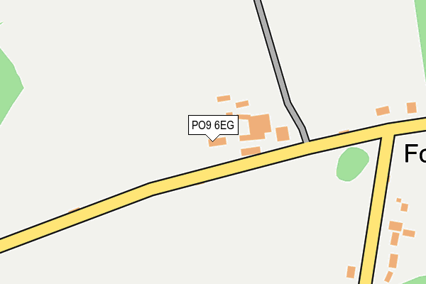 PO9 6EG map - OS OpenMap – Local (Ordnance Survey)