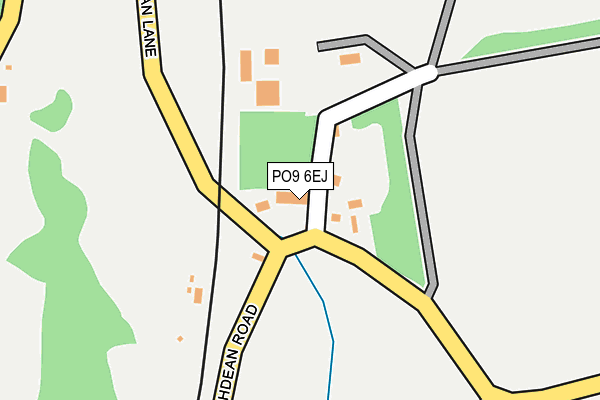 PO9 6EJ map - OS OpenMap – Local (Ordnance Survey)