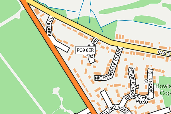 PO9 6ER map - OS OpenMap – Local (Ordnance Survey)