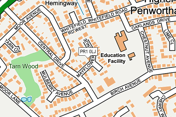 PR1 0LJ map - OS OpenMap – Local (Ordnance Survey)