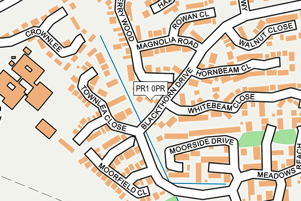 PR1 0PR map - OS OpenMap – Local (Ordnance Survey)