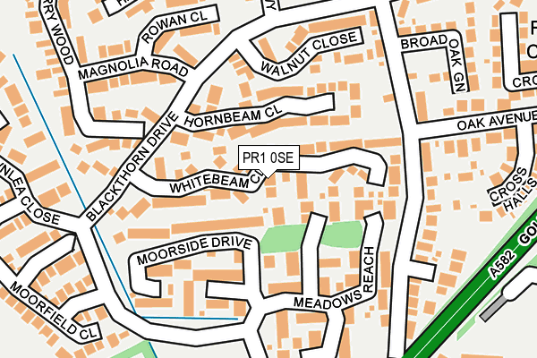 PR1 0SE map - OS OpenMap – Local (Ordnance Survey)