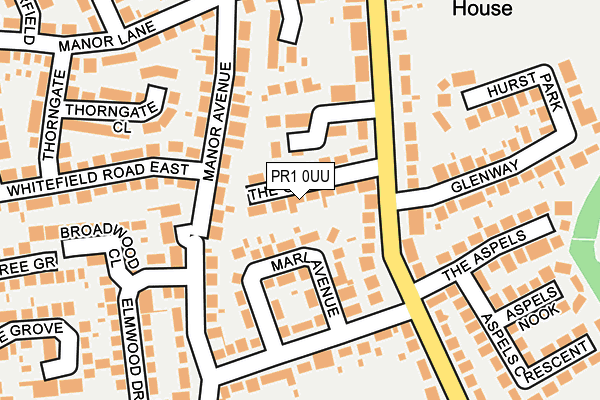 PR1 0UU map - OS OpenMap – Local (Ordnance Survey)