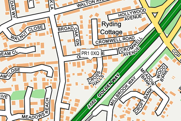 PR1 0XQ map - OS OpenMap – Local (Ordnance Survey)