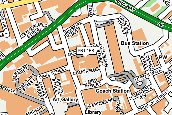 PR1 1FB map - OS OpenMap – Local (Ordnance Survey)