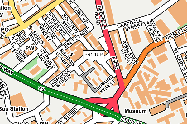 PR1 1UP map - OS OpenMap – Local (Ordnance Survey)