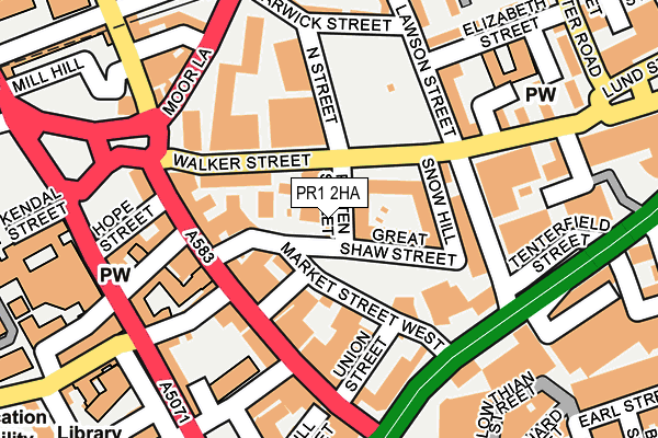 PR1 2HA map - OS OpenMap – Local (Ordnance Survey)