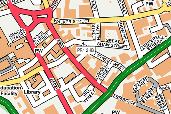 PR1 2HB map - OS OpenMap – Local (Ordnance Survey)