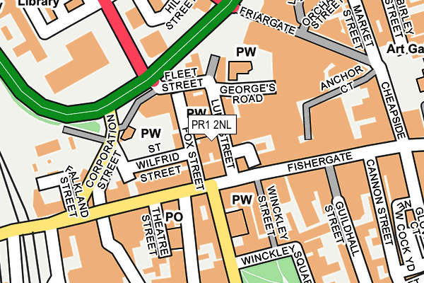 PR1 2NL map - OS OpenMap – Local (Ordnance Survey)