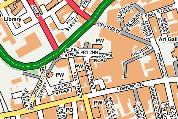 PR1 2NN map - OS OpenMap – Local (Ordnance Survey)