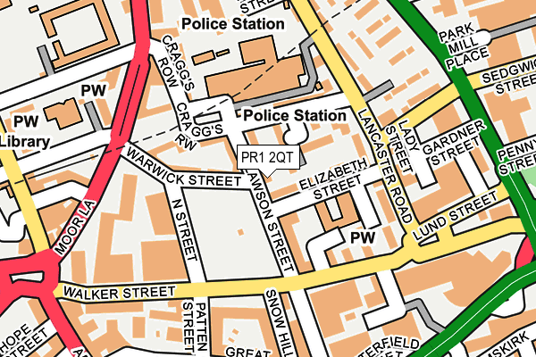 PR1 2QT map - OS OpenMap – Local (Ordnance Survey)