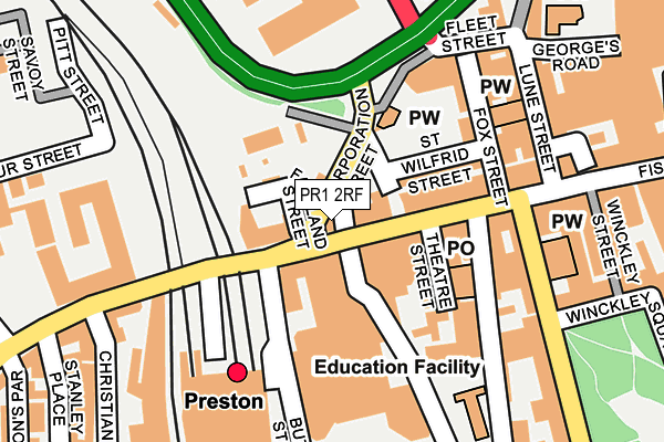 PR1 2RF map - OS OpenMap – Local (Ordnance Survey)