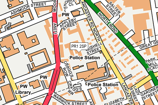 PR1 2SP map - OS OpenMap – Local (Ordnance Survey)