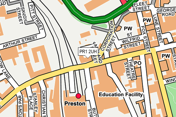 PR1 2UH map - OS OpenMap – Local (Ordnance Survey)