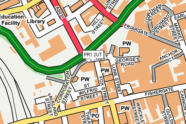 PR1 2UT map - OS OpenMap – Local (Ordnance Survey)