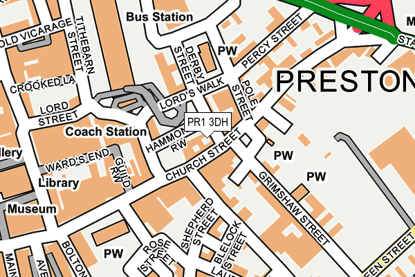 PR1 3DH map - OS OpenMap – Local (Ordnance Survey)
