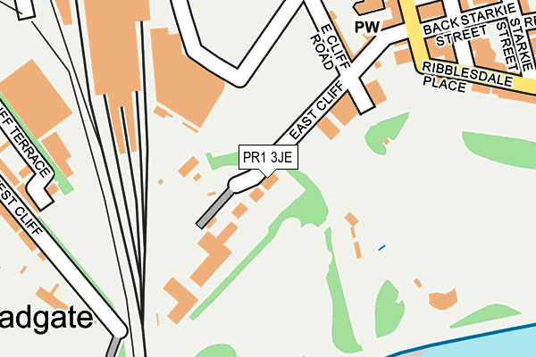 PR1 3JE map - OS OpenMap – Local (Ordnance Survey)