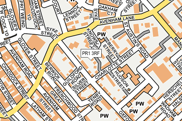 PR1 3RF map - OS OpenMap – Local (Ordnance Survey)