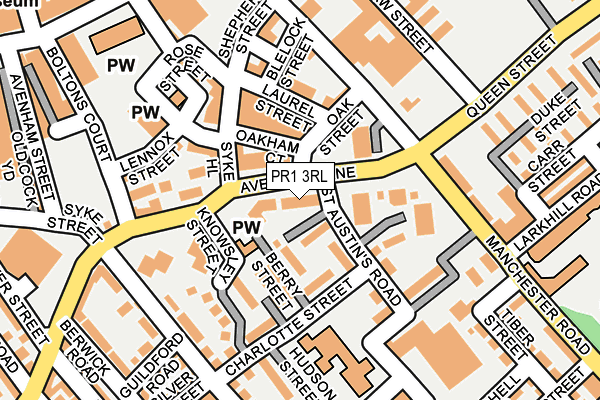 PR1 3RL map - OS OpenMap – Local (Ordnance Survey)
