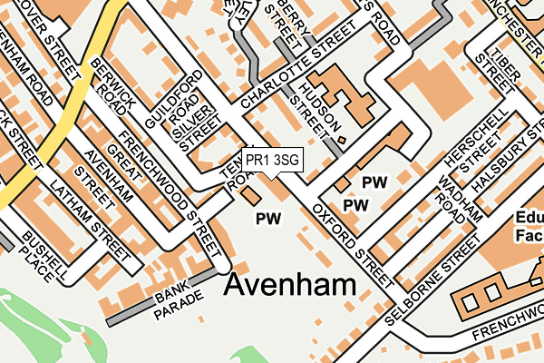 PR1 3SG map - OS OpenMap – Local (Ordnance Survey)