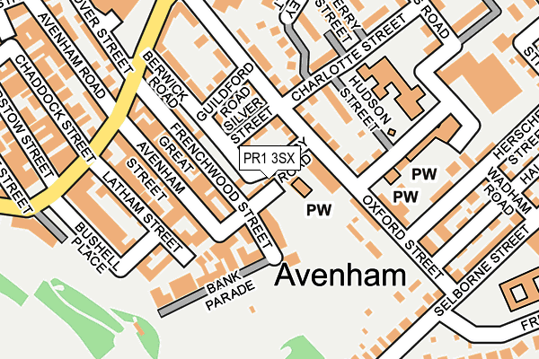 PR1 3SX map - OS OpenMap – Local (Ordnance Survey)