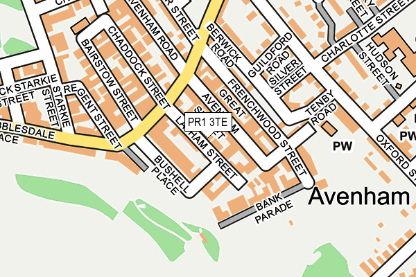 PR1 3TE map - OS OpenMap – Local (Ordnance Survey)