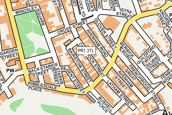 PR1 3TL map - OS OpenMap – Local (Ordnance Survey)