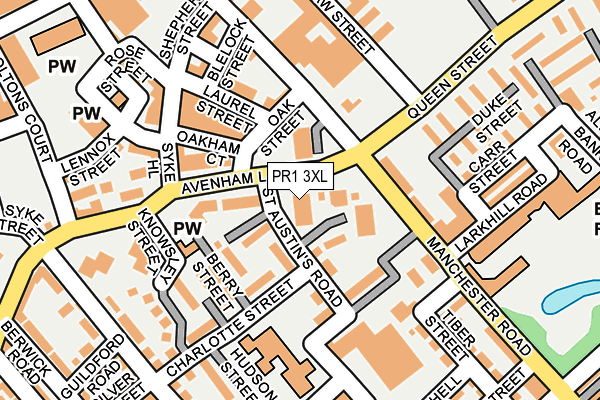 PR1 3XL map - OS OpenMap – Local (Ordnance Survey)