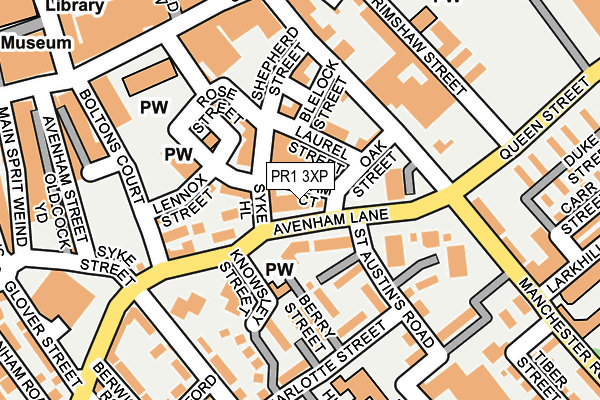 PR1 3XP map - OS OpenMap – Local (Ordnance Survey)