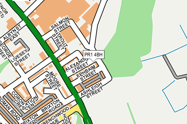 PR1 4BH map - OS OpenMap – Local (Ordnance Survey)