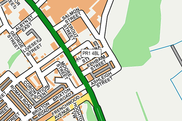 PR1 4BL map - OS OpenMap – Local (Ordnance Survey)