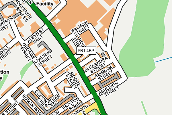 PR1 4BP map - OS OpenMap – Local (Ordnance Survey)