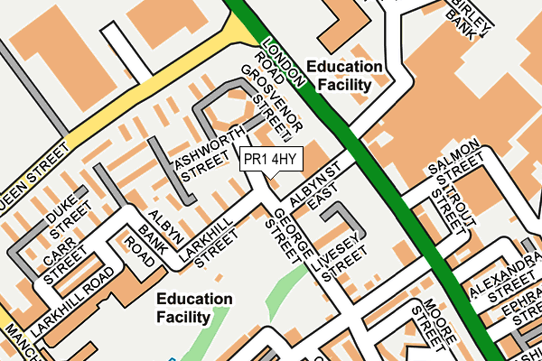 PR1 4HY map - OS OpenMap – Local (Ordnance Survey)