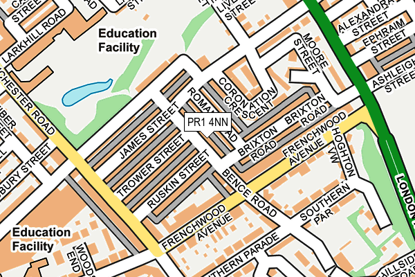 PR1 4NN map - OS OpenMap – Local (Ordnance Survey)