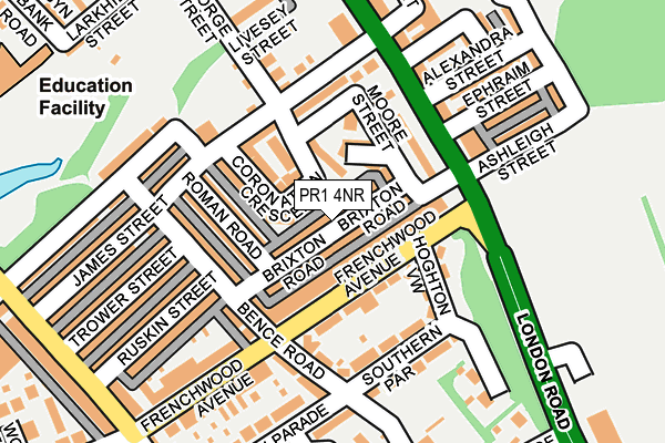 PR1 4NR map - OS OpenMap – Local (Ordnance Survey)