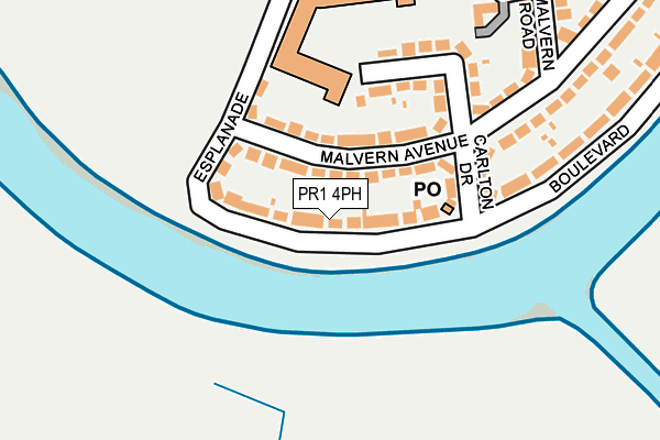 PR1 4PH map - OS OpenMap – Local (Ordnance Survey)