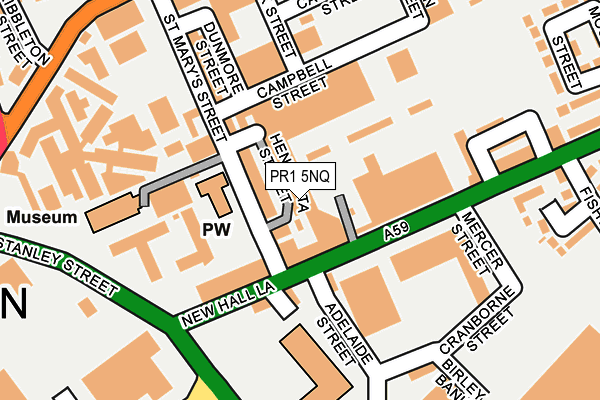 PR1 5NQ map - OS OpenMap – Local (Ordnance Survey)