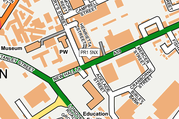 PR1 5NX map - OS OpenMap – Local (Ordnance Survey)