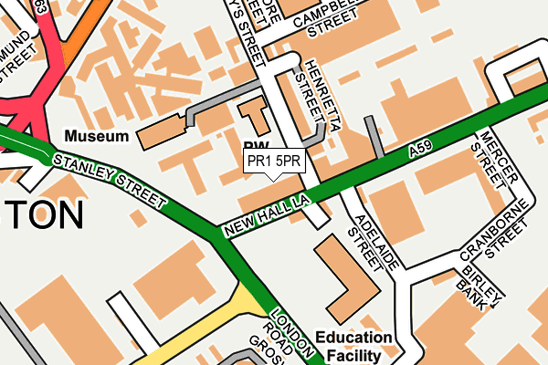 PR1 5PR map - OS OpenMap – Local (Ordnance Survey)