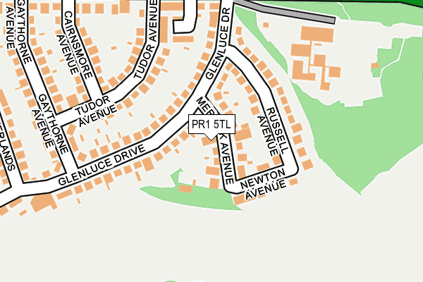 PR1 5TL map - OS OpenMap – Local (Ordnance Survey)