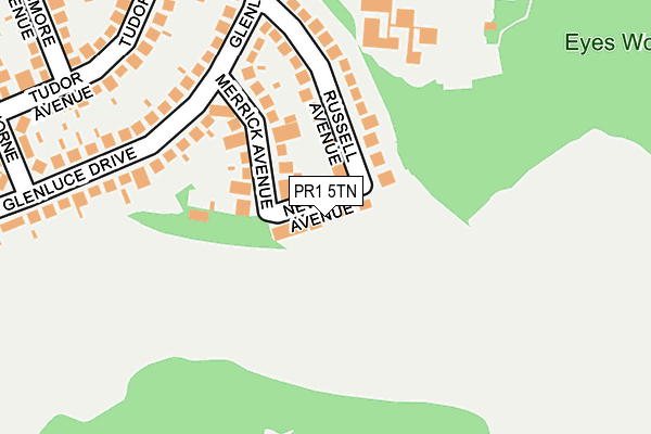 PR1 5TN map - OS OpenMap – Local (Ordnance Survey)